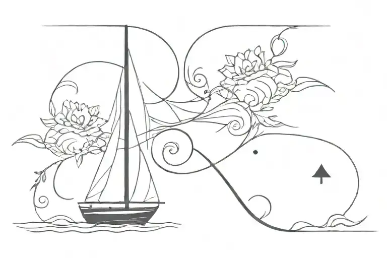 Sailboat That Has True Love Written Vertically