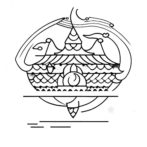 Roof With Crescent Moon