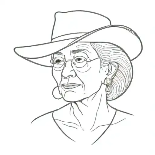 Grandma With Hat Frontal View