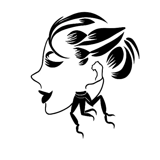 Girl With Scorpion On Her Face