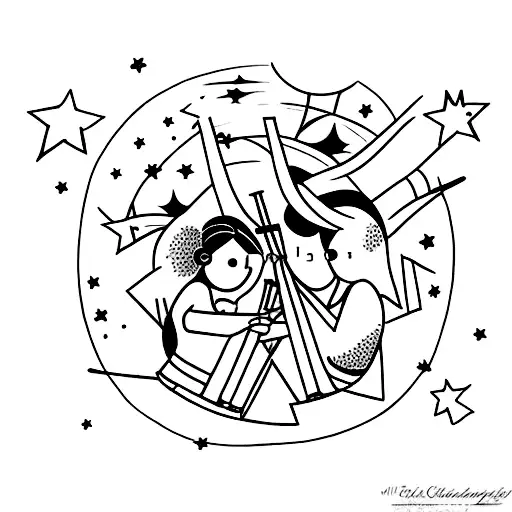 Friends Smoking Together Under Stars