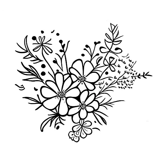 The Word Luv With Wildflowers