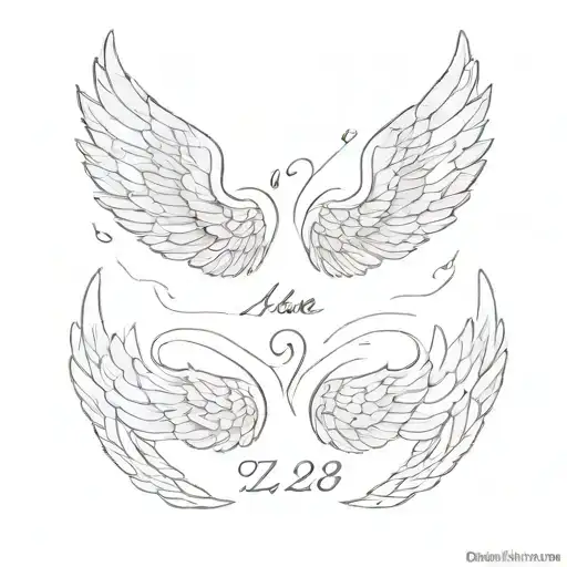 Date 4 23 2021 And 3 29 2023 With Angel Wings