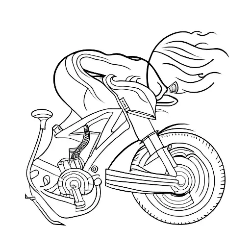 Race Car One Line Drawing