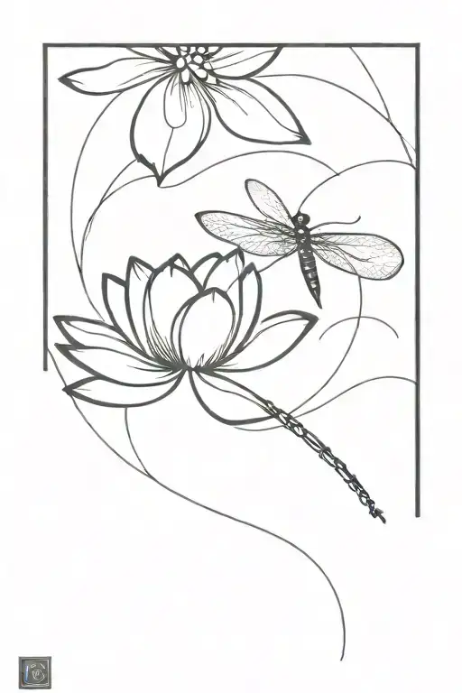 Lotus Flower Dragonfly Flying
