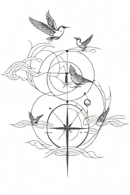 Waves Compass Birds