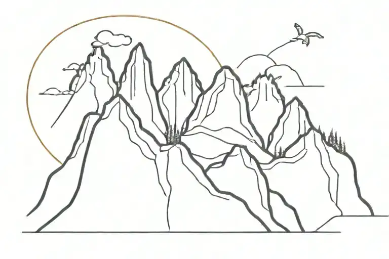 A Mountain With A Fairy Sitting