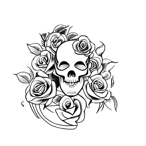 Skull And Roses