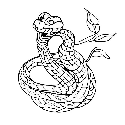 Snake With Thin Flowers