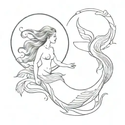 Greek Metrology With A Mermaid Swimming