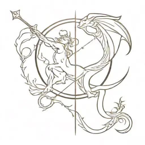 Sagittarius And Dragon