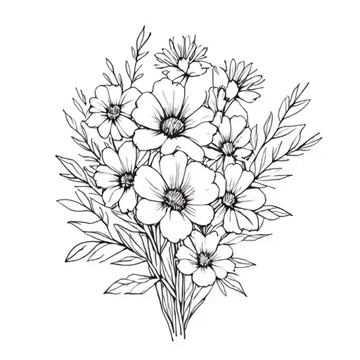 December March And May Birth Flower Bouquet