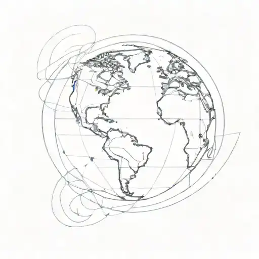 Spinning Globe Showing Movement