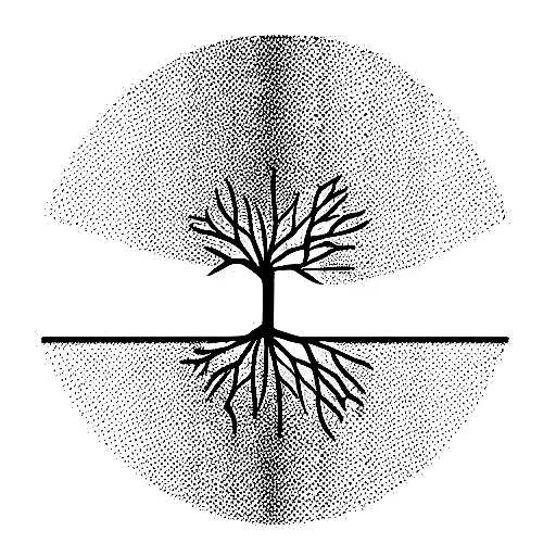 Tree With The 4 Seasons In Architectural Plan