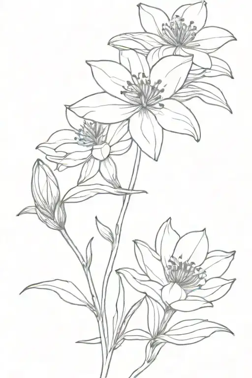 Delphinium And Water Lily Flower