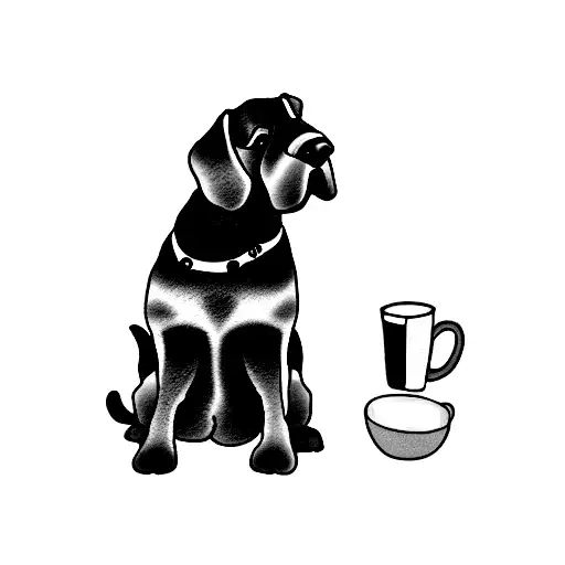 I Want A Schnauzer Dog Sitting On A Bench Having A Coffee