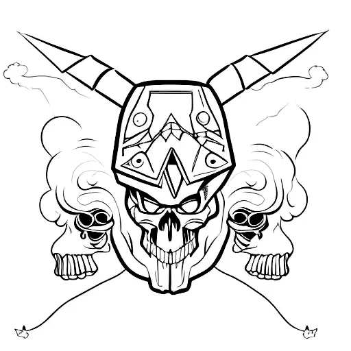 A Skull Wearing A Hood