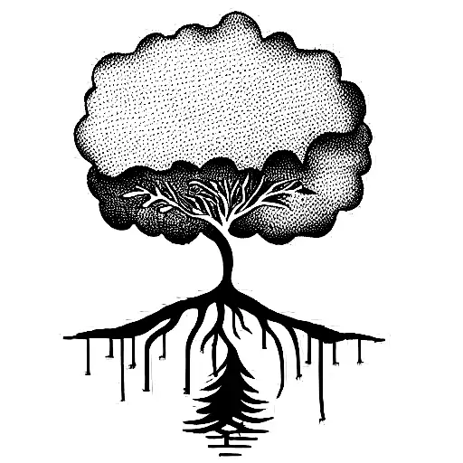 A Tree Planted By The Water That Sends Out Its Roots By The Stream