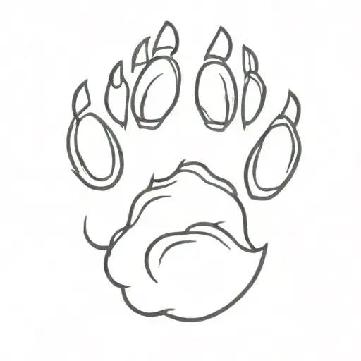 Bear Paw Print Filled