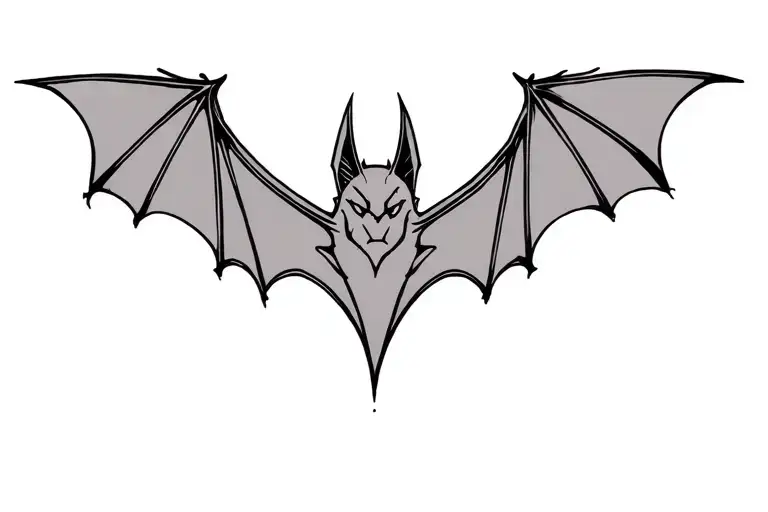 Simple Bat With Gothic Architecture In Background