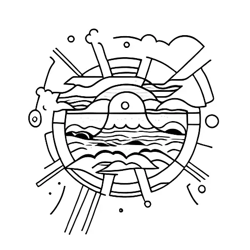 Beach With Sunset Forearm