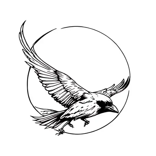 Raven Flying