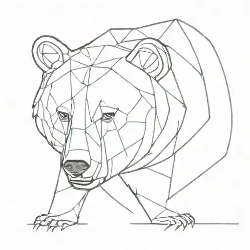 Bear With Diamond Fineline