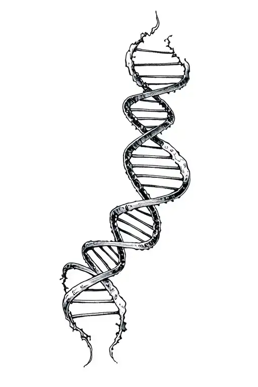 Dna Double Helix Breaking Apart