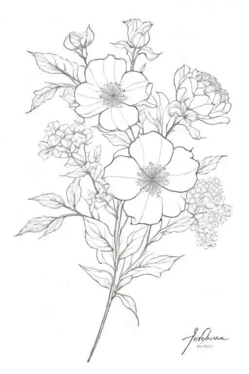 Birth Flower Bouquet January February July August September