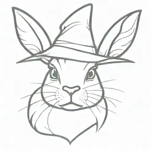 Rabbit With Witch Hat