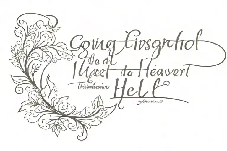 Inspirational Quote About Going Through Hell To Meet A Loved One In Heaven