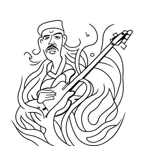 Incorporate Phil Lynott's Iconic Bass Guitar Into A Minimalist Design