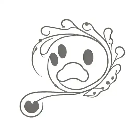 Semi Colon With Dog Paw Print