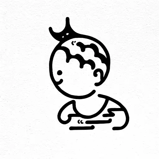 Boy With A Full Of Fish Round His Head