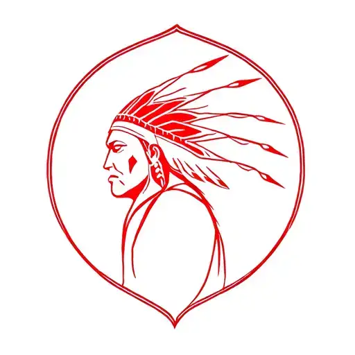 Native American With Red In It