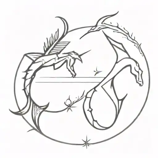 Sagittarius And Scorpio Zodiac Symbol