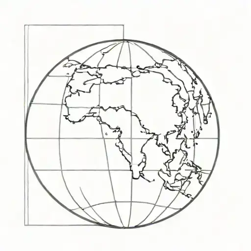 Globe Where India Is Centered Standing
