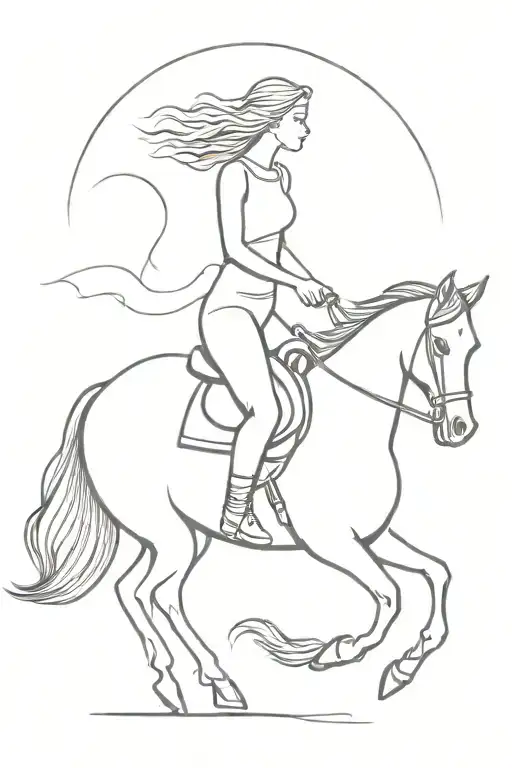 Horse And Girl Riding