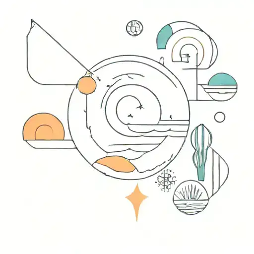 Minimalist Design Incorporating Shapes And Colors Inspired By The Beach