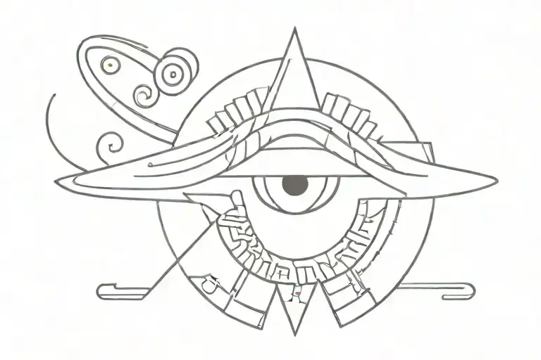 Swedish Flag With Egypt Eye Symbol Integrated