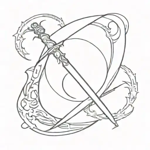 Sword Dragon Moon Saturn