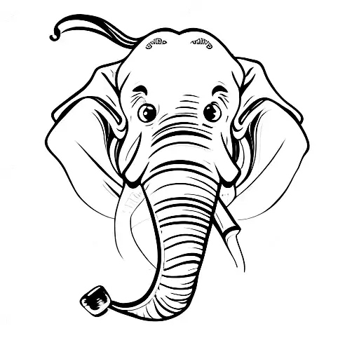 An Elephant Drinking Beer