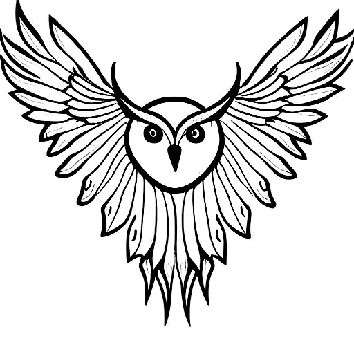 Owl Opening The Wings