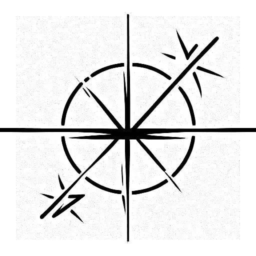 Star With Lines Attached And Space Elements