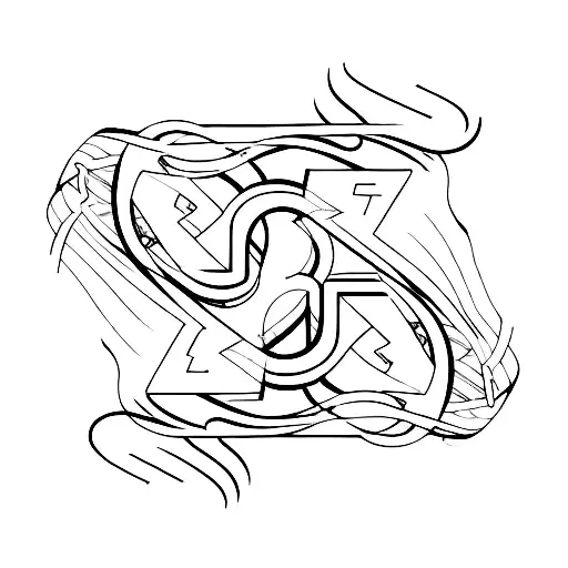 Love Infini And Letter D And V