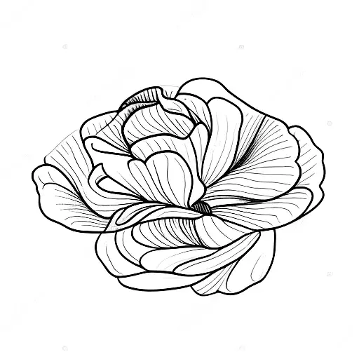 Poppy And Rose Birth Flower Intertwined Fineline