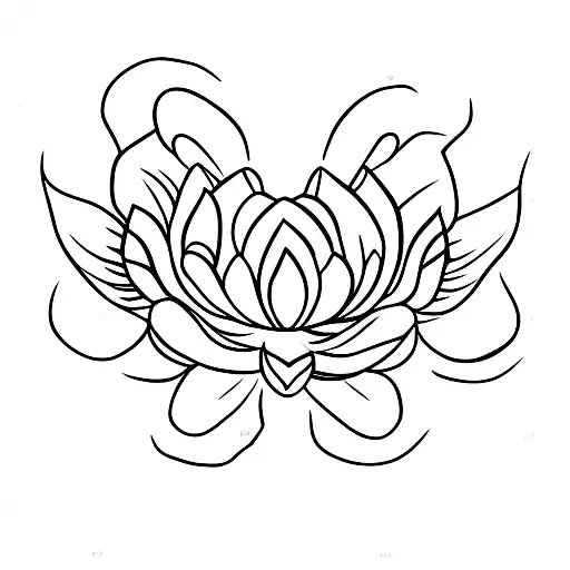 Lotus Flower With Hands Holding A Heart