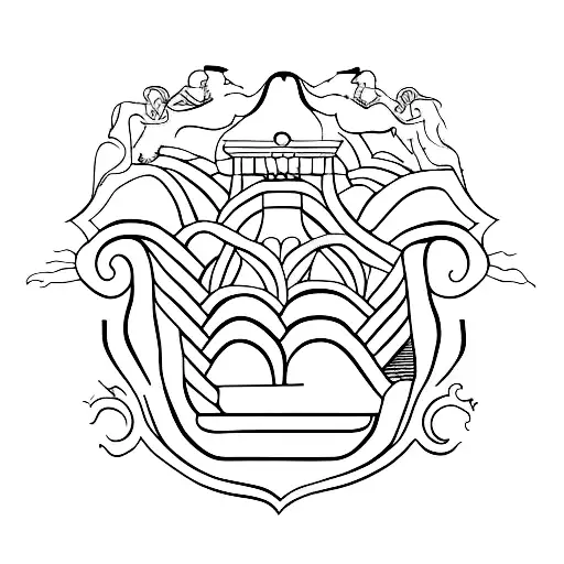 Statue From Pompeii Fine Line