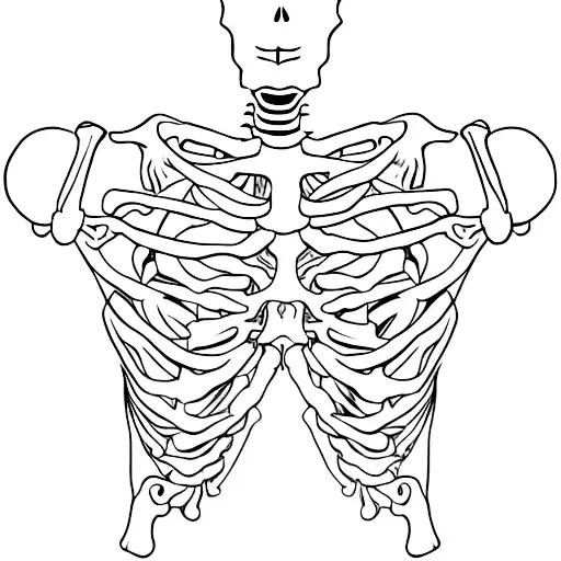 Skeleton Torso With One Arm Holding A Petrol Pump