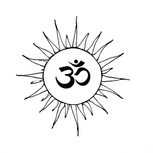 Sun Man That Dance Below In Small Moon Om I Symbol Energy